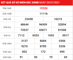 Soi cầu XSMB ngày 30–07–2021